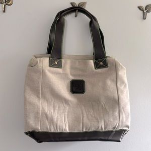 Patrón Tequila large linen faux leather tote bag with removable insulated pouch